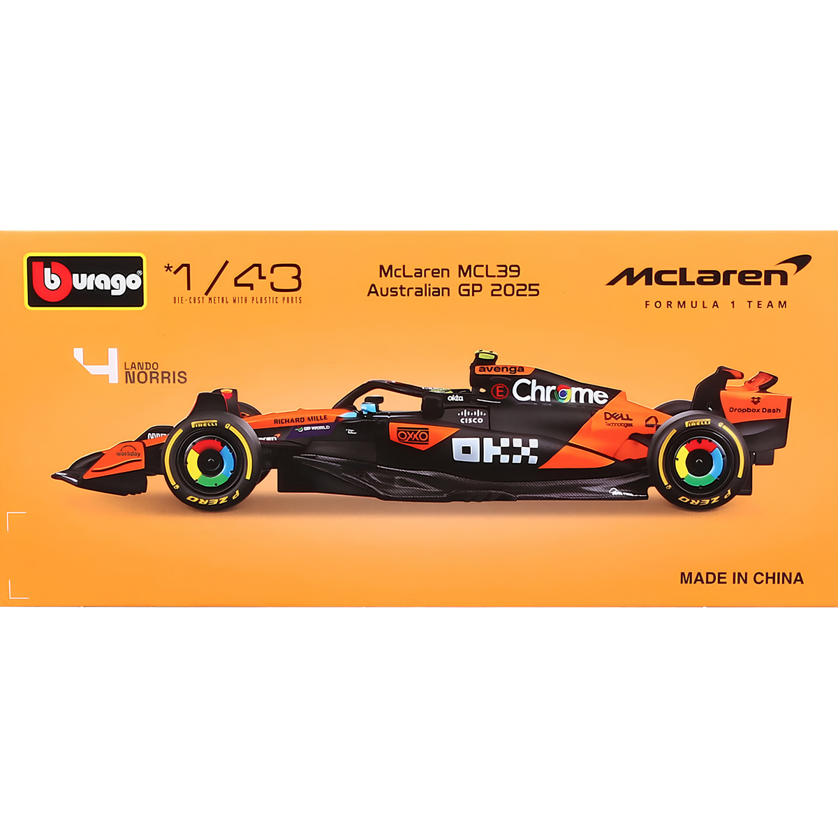 Bburago McLaren MCL39 L. Norris Australian GP 2025 1/43