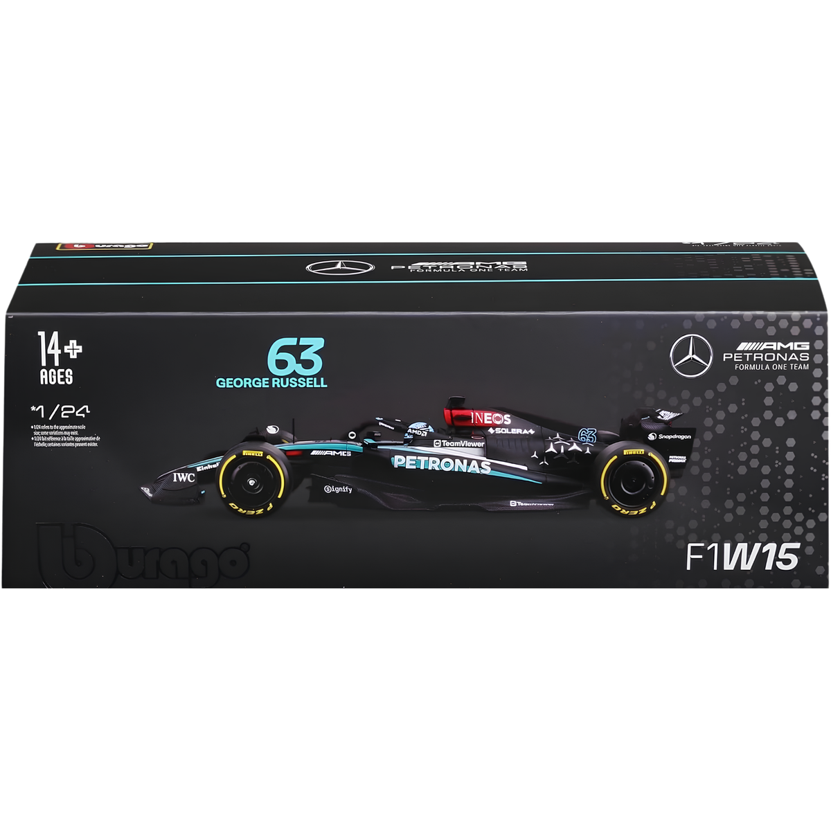 Bburago Mercedes-AMG F1 W15 G. Russel 1/24