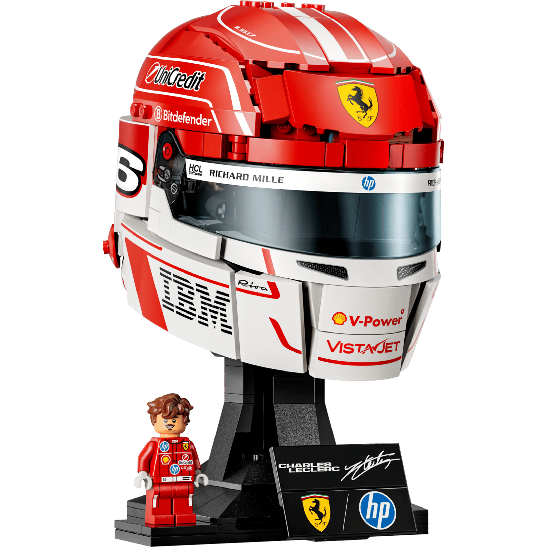 Lego Scuderia Ferrari: Casco de Charles Leclerc