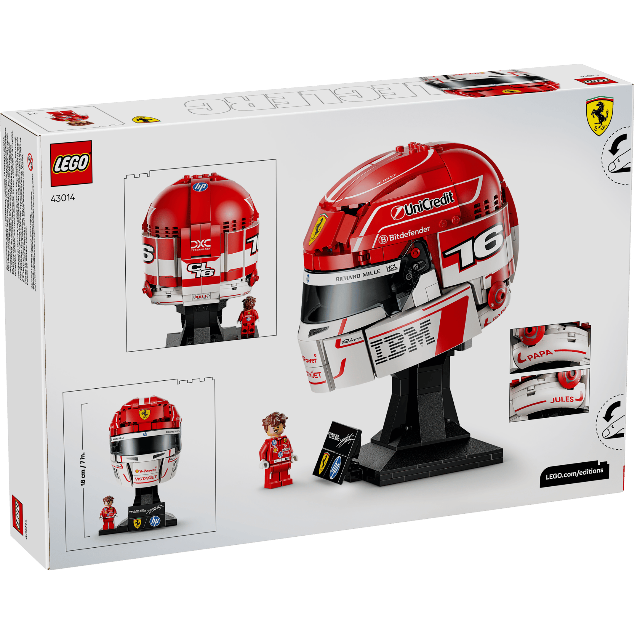 Lego Scuderia Ferrari: Casco de Charles Leclerc