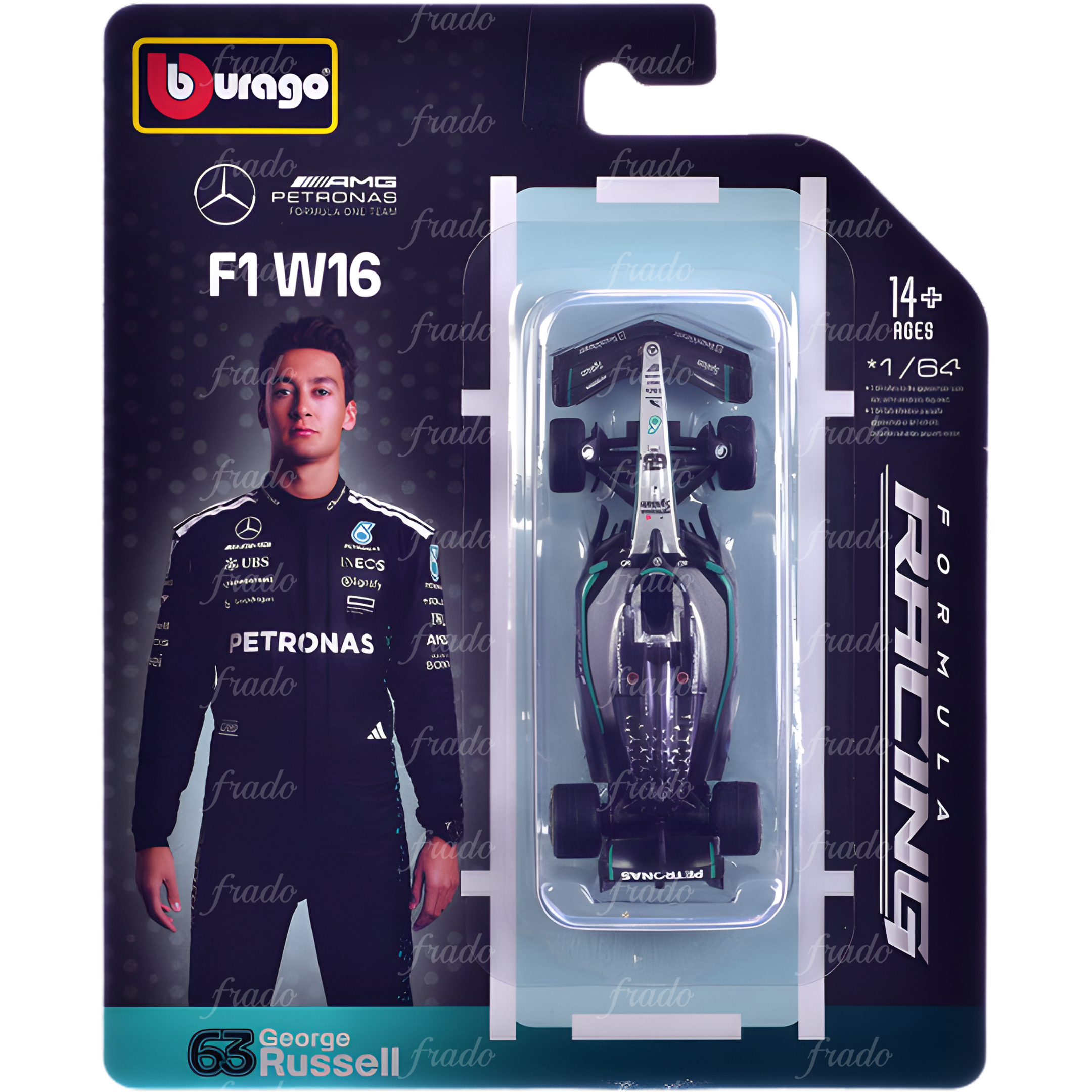 Bburago Mercedes-AMG F1 W16 G. Russel 2025 1/64 Fradostore