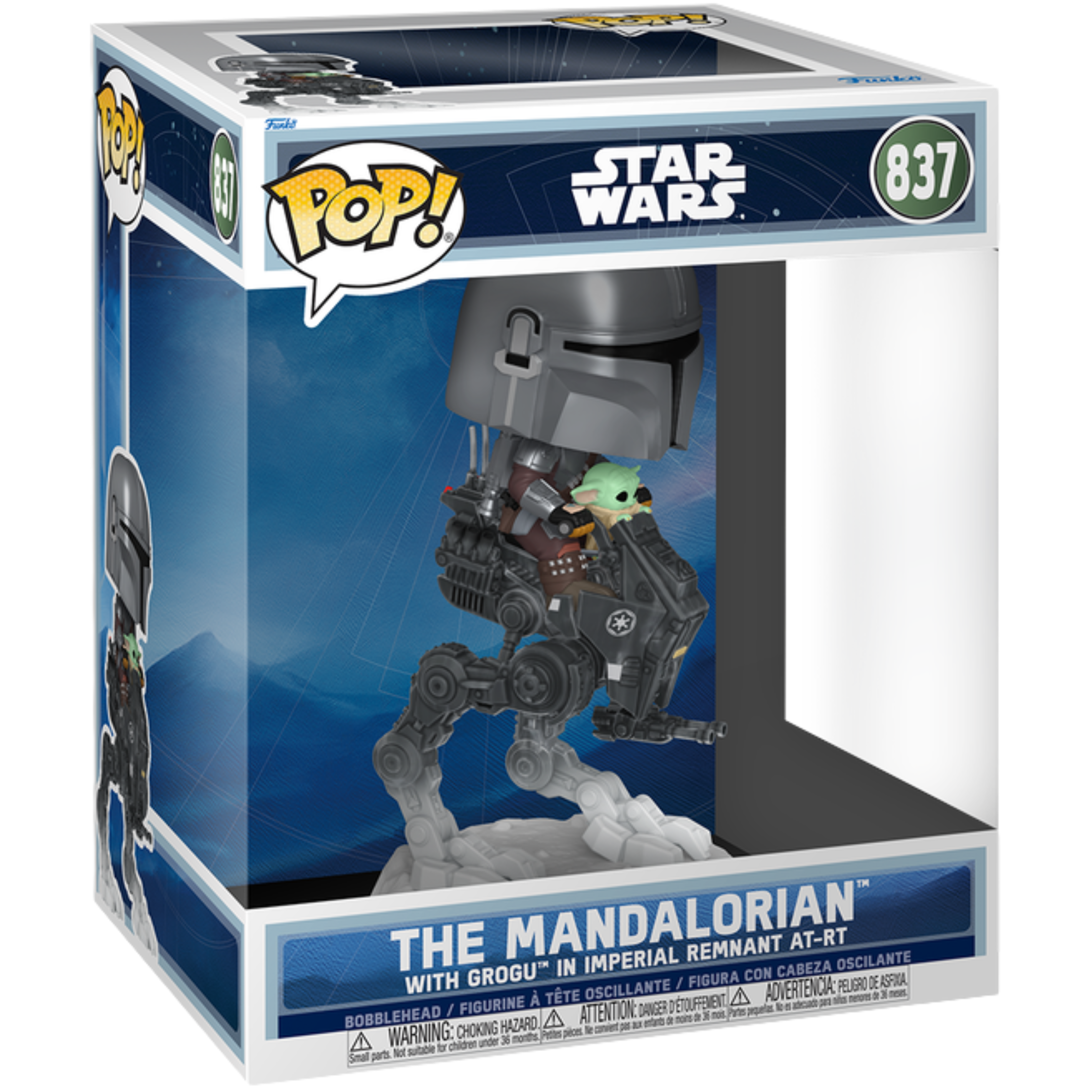 Funko Pop The Mandalorian with Grogu in Imperial Remnant AT-RT