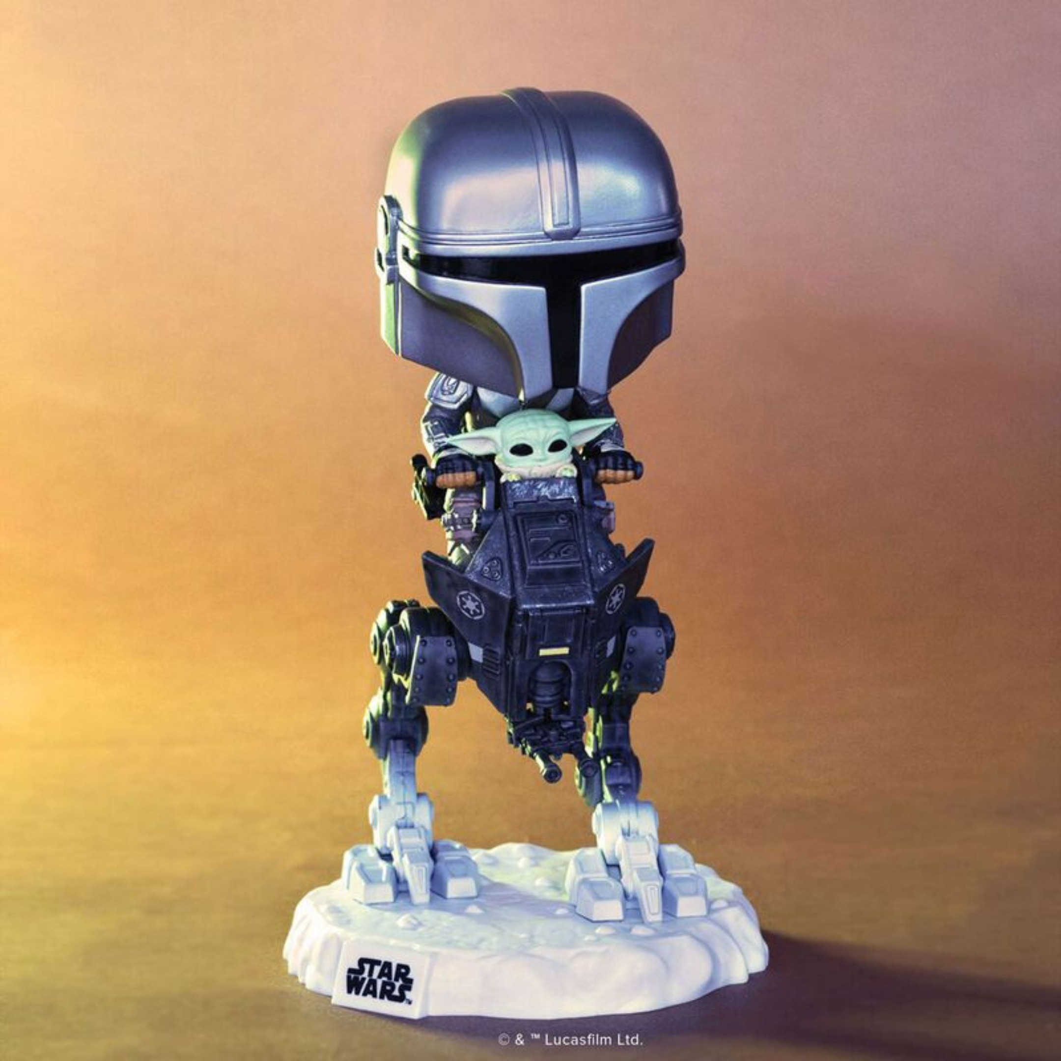 Funko Pop The Mandalorian with Grogu in Imperial Remnant AT-RT