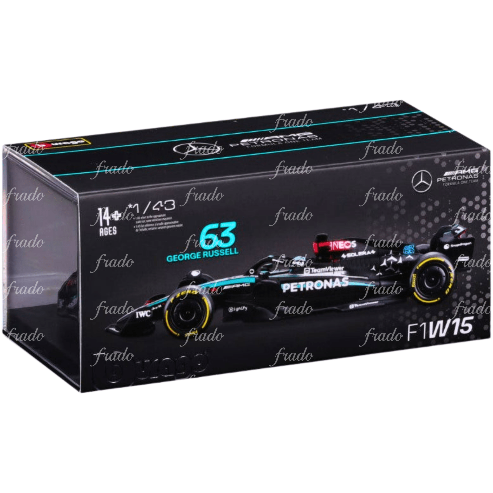 Bburago G. Russel F1 W15E Performance AMG Petronas 1/43 - Fradostore