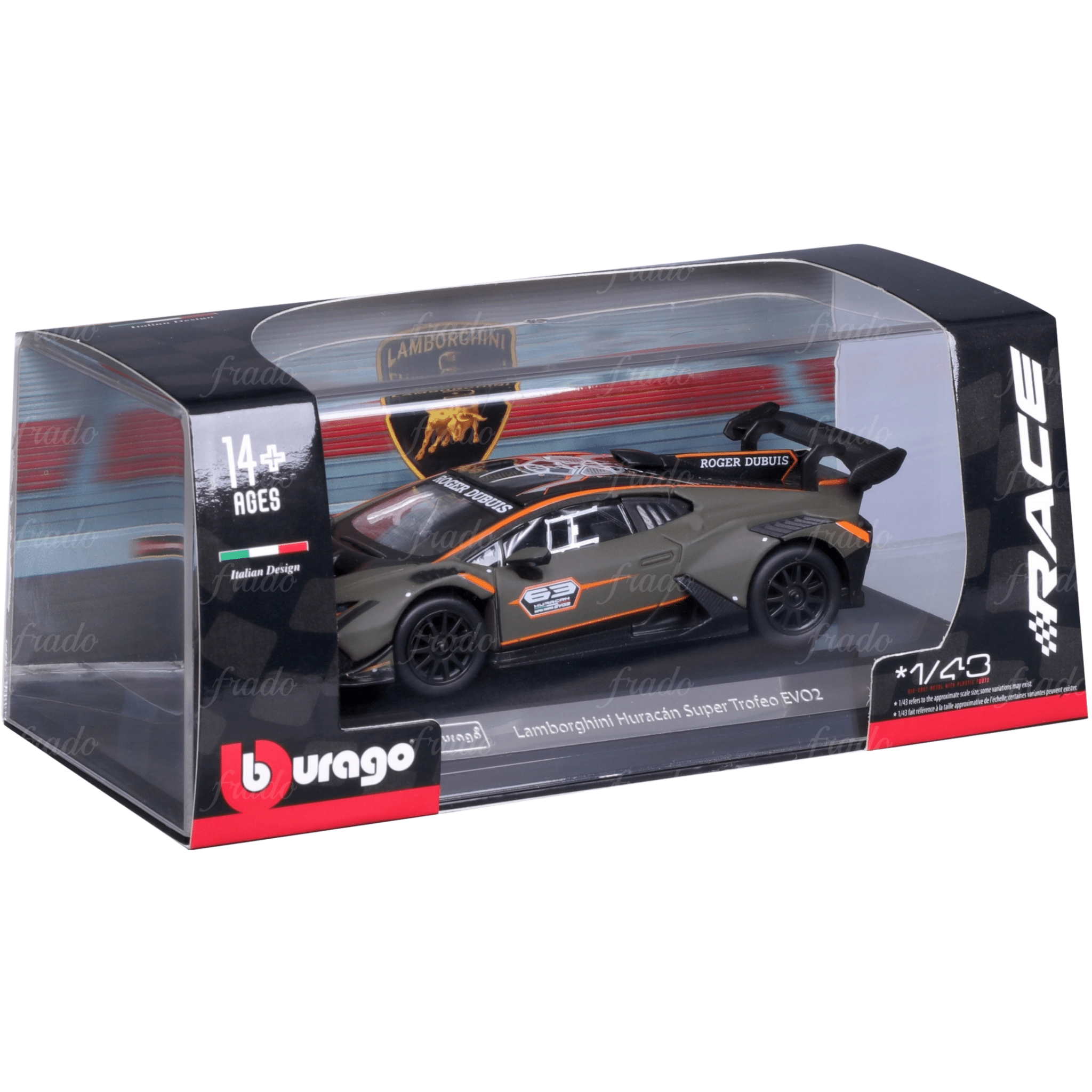 Bburago Lamborghini Huracán Super Trofeo EVO2 - Fradostore
