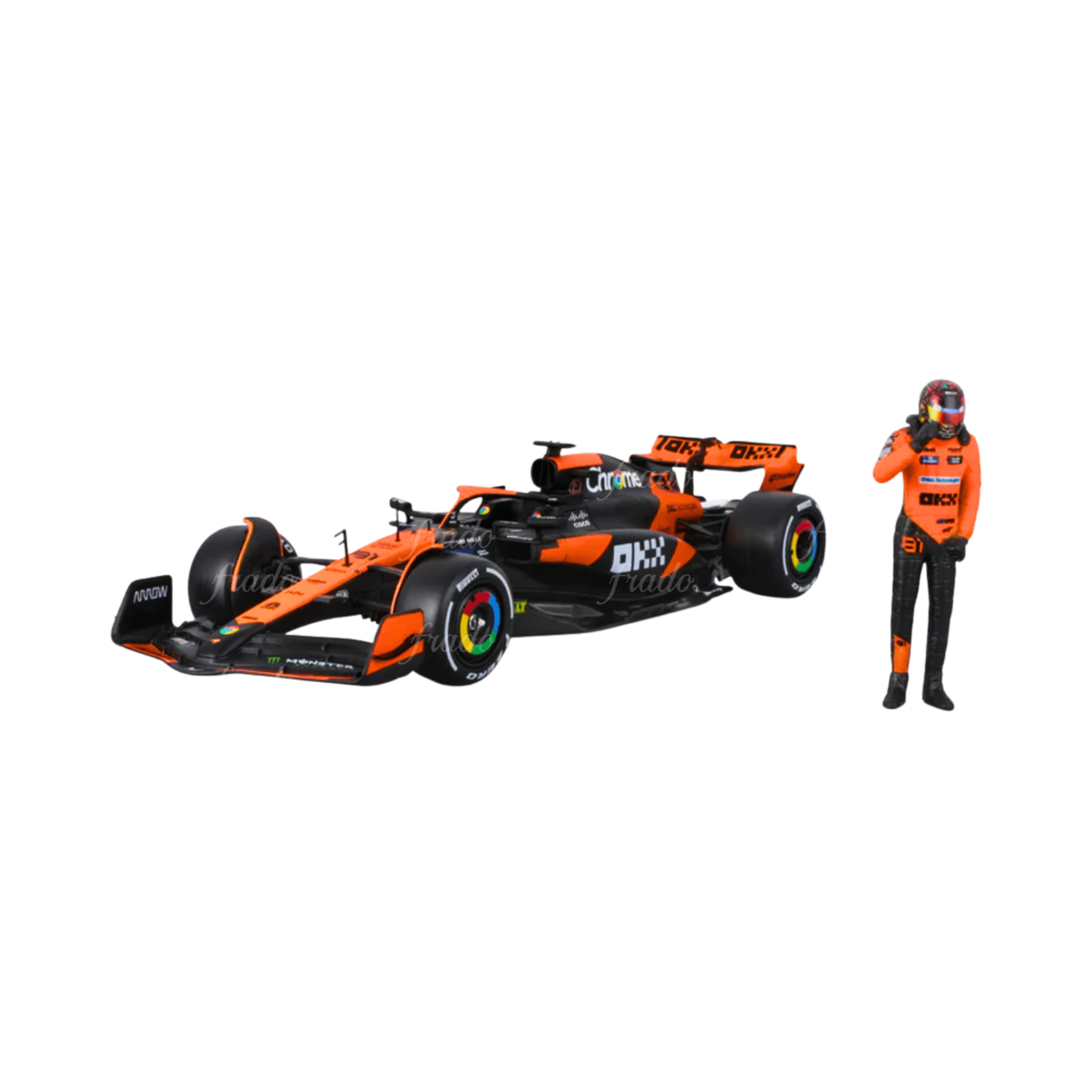 Bburago O. Piastri McLaren MCL38 Miami GP 2024 con figura 1/24 - Fradostore