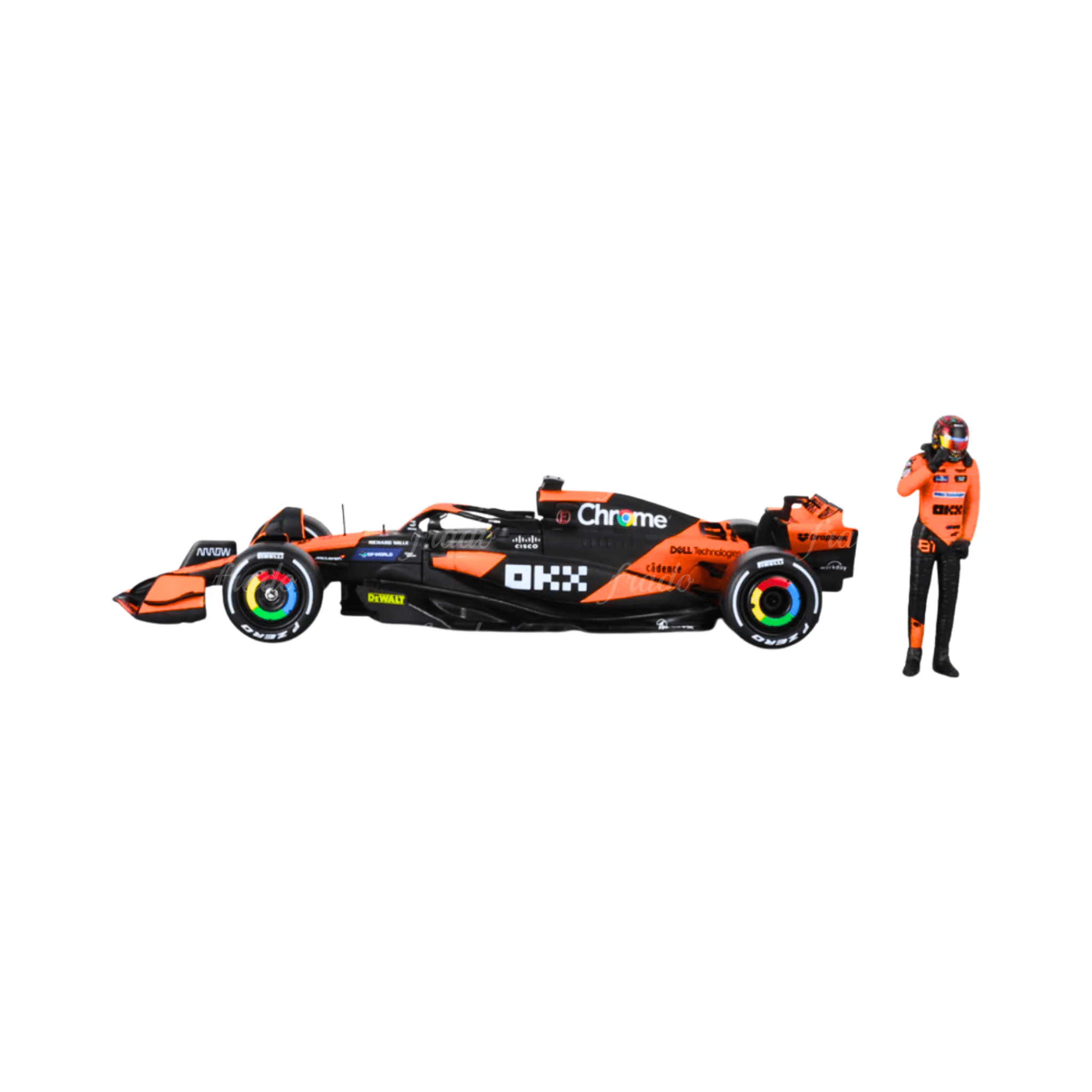 Bburago O. Piastri McLaren MCL38 Miami GP 2024 con figura 1/24 - Fradostore
