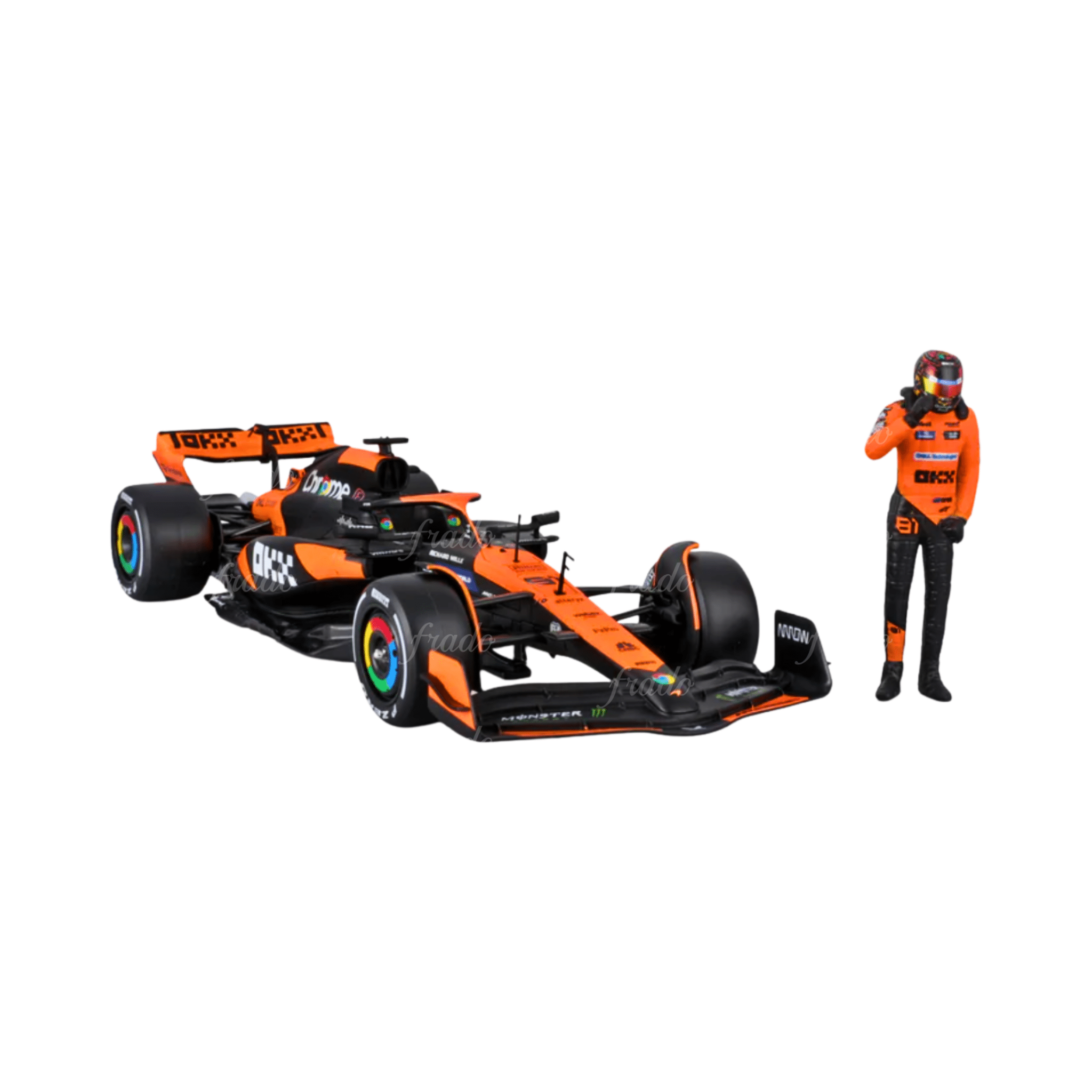 Bburago O. Piastri McLaren MCL38 Miami GP 2024 con figura 1/24 - Fradostore