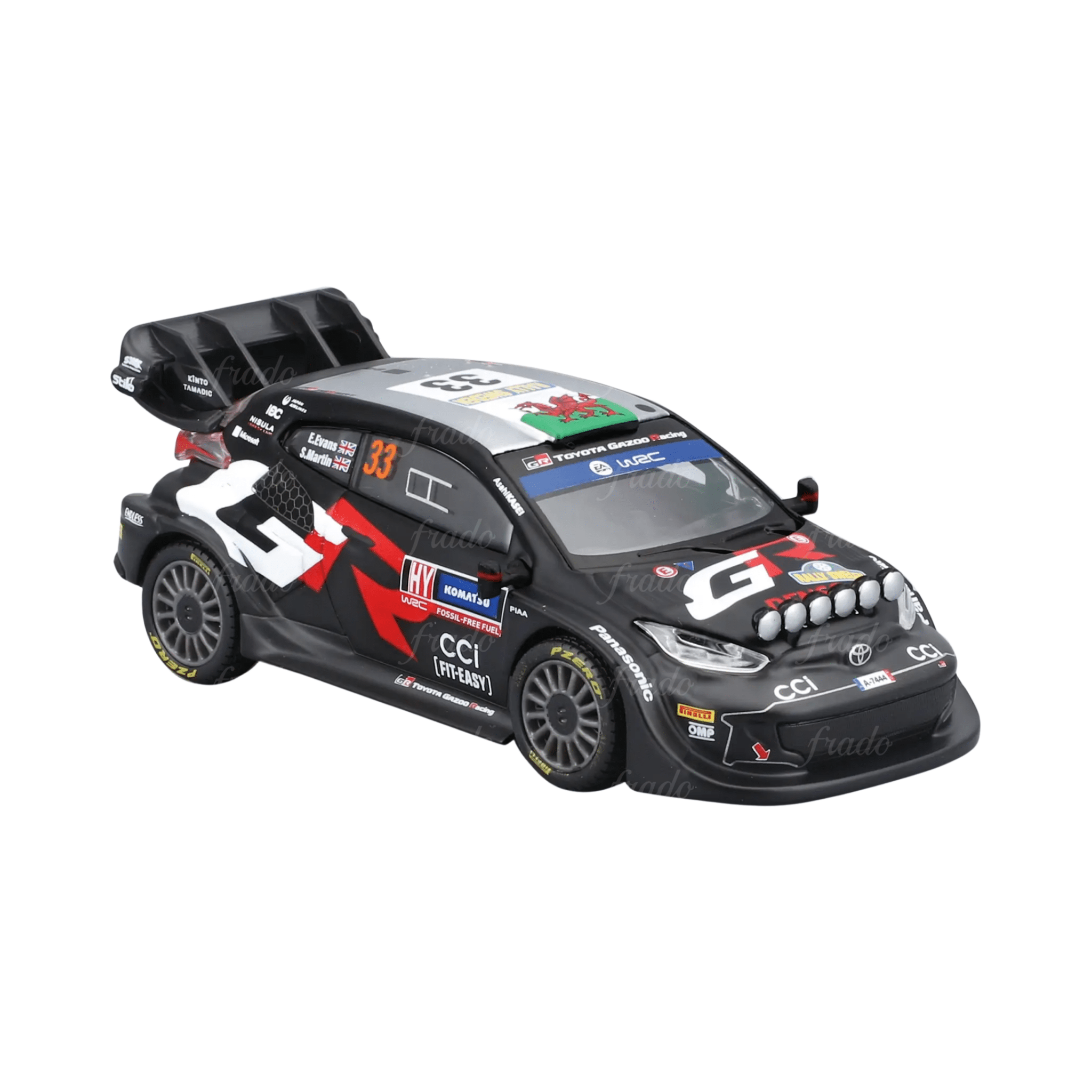 Bburago Toyota GR Yaris 33 Rally 1 Hybrid - Fradostore