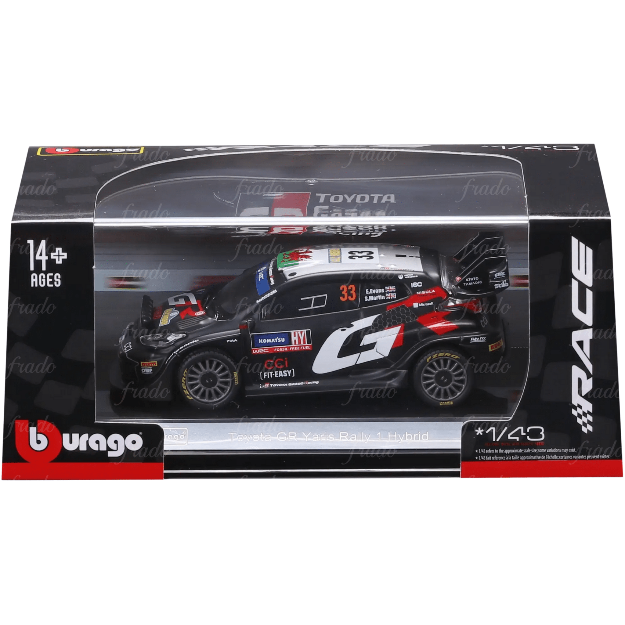 Bburago Toyota GR Yaris 33 Rally 1 Hybrid - Fradostore