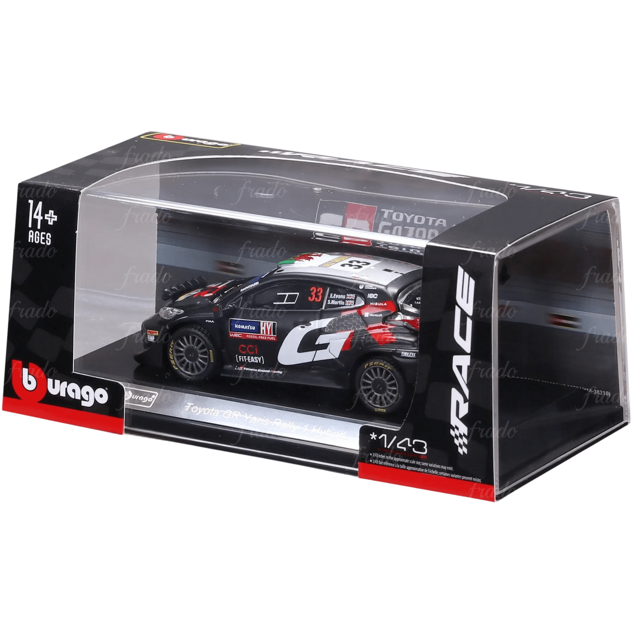 Bburago Toyota GR Yaris 33 Rally 1 Hybrid - Fradostore