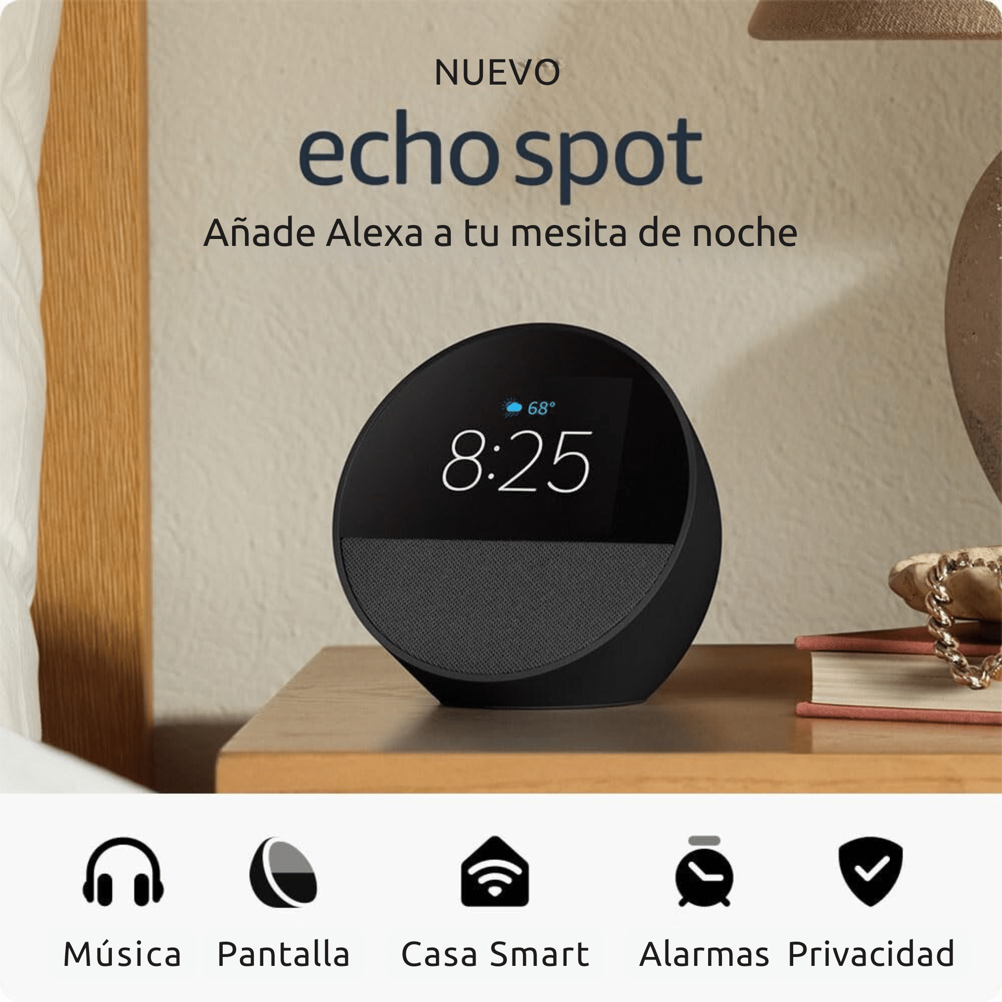 Echo Spot Charcoal - Fradostore