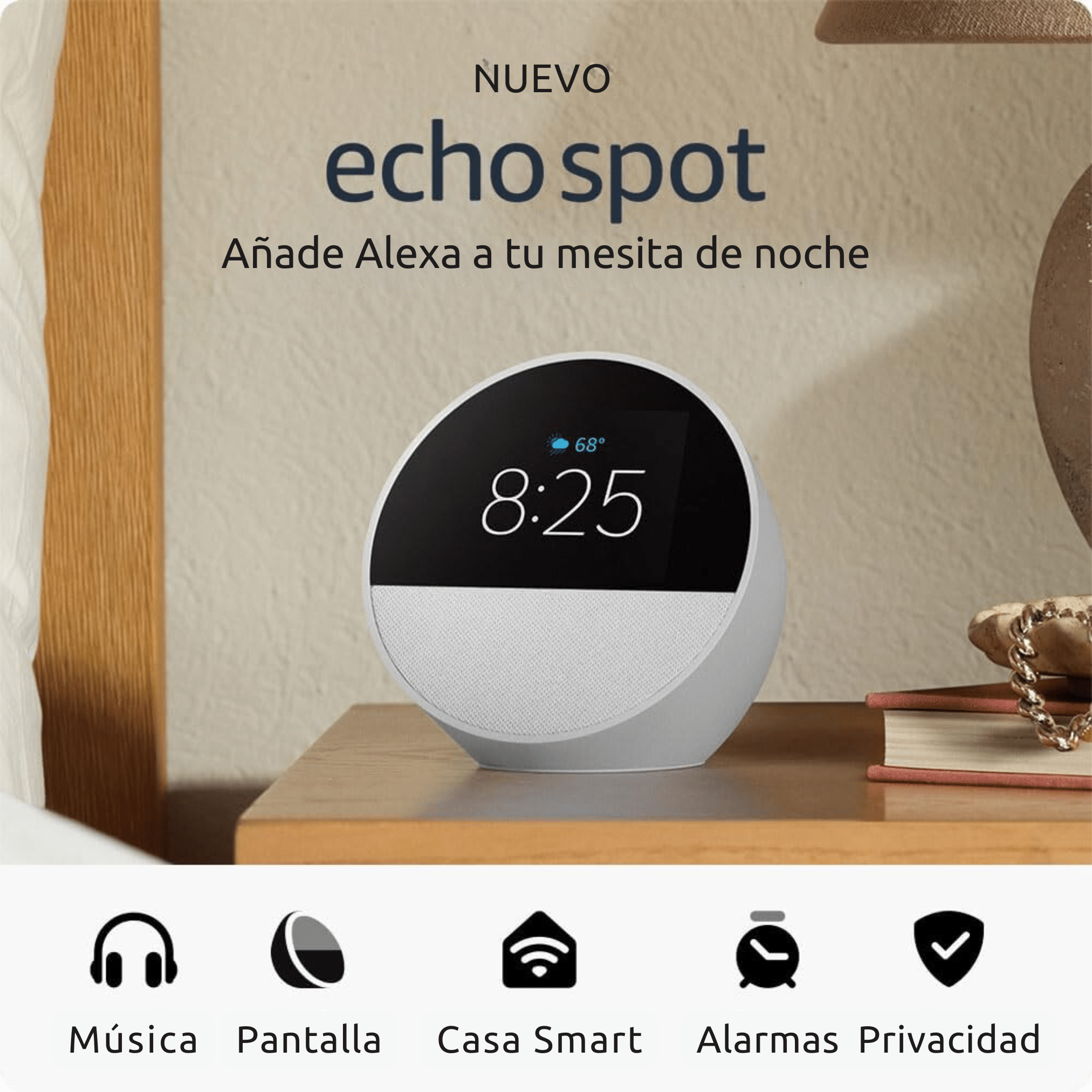Echo Spot Glacier White - Fradostore