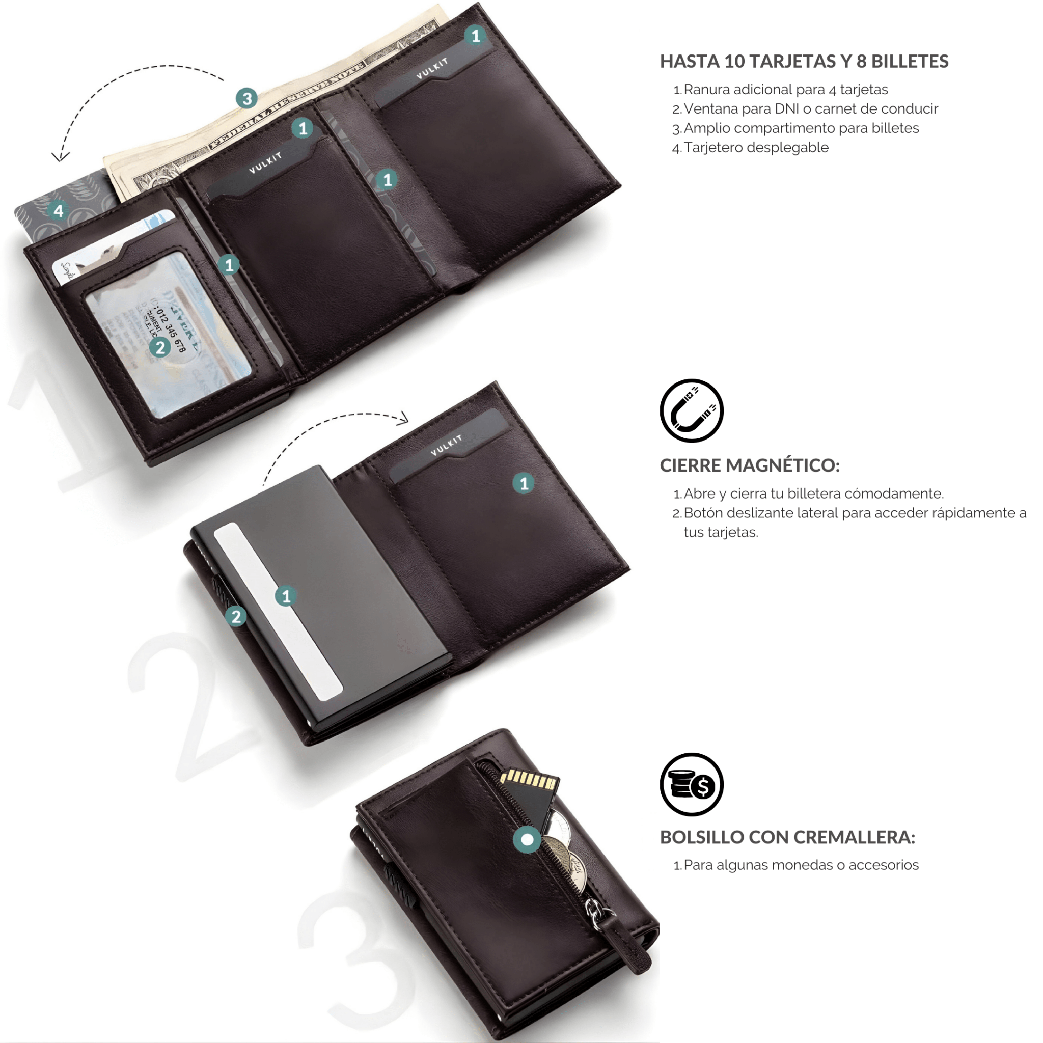 Tarjetero Frado Slide Onix - Fradostore