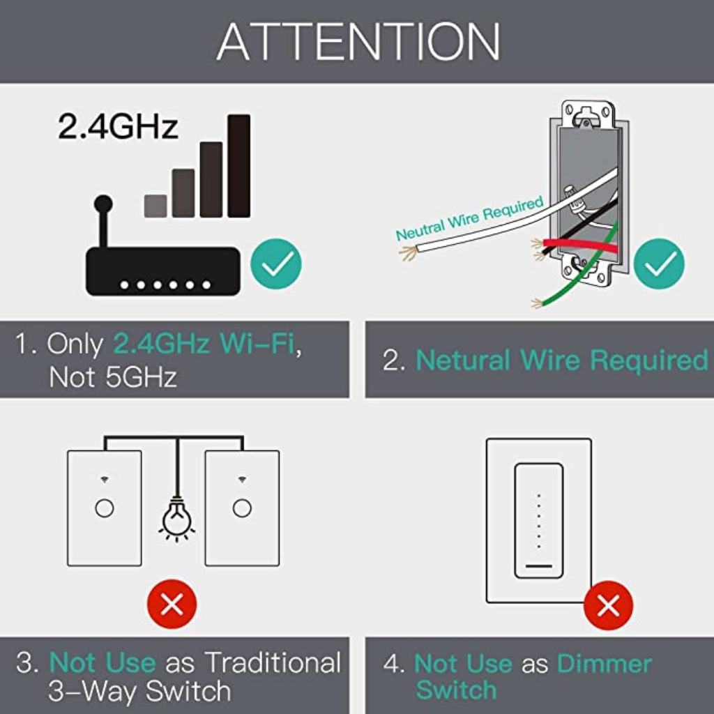 Interruptor de pared inteligente MoesGo