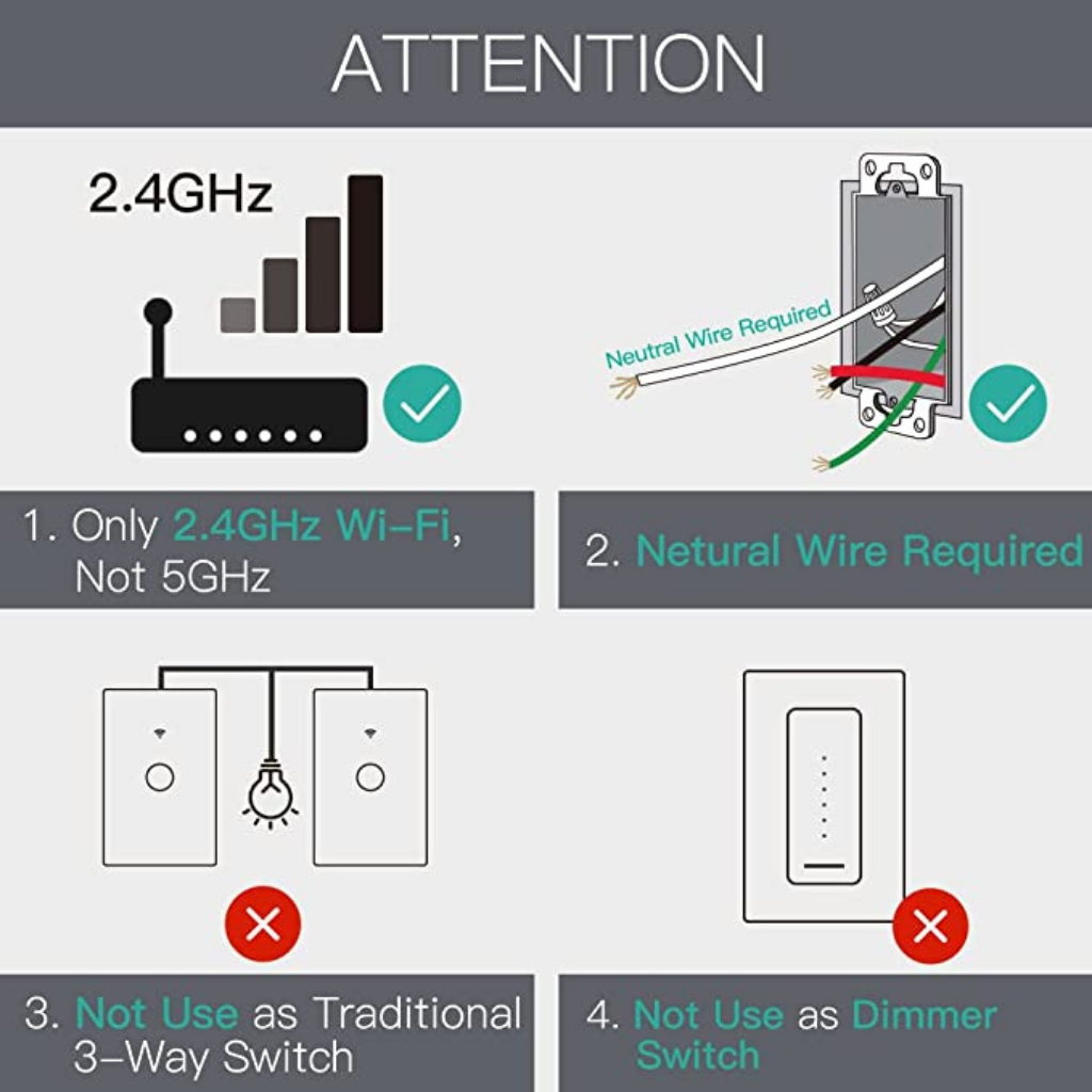  TP-Link Interruptor inteligente de luz, Wi-Fi